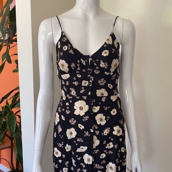 Cloud Hunter Floral Buttonfront Midi Dress Size Small - Picture 3 of 11